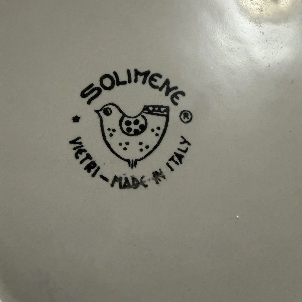 VIETRI Solimene Campagna Pig Carrot Porco Hand Painted Ceramic Salad Plate  8.5